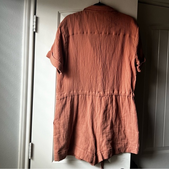 P cill mauve orange cotton romper small - Picture 6 of 6
